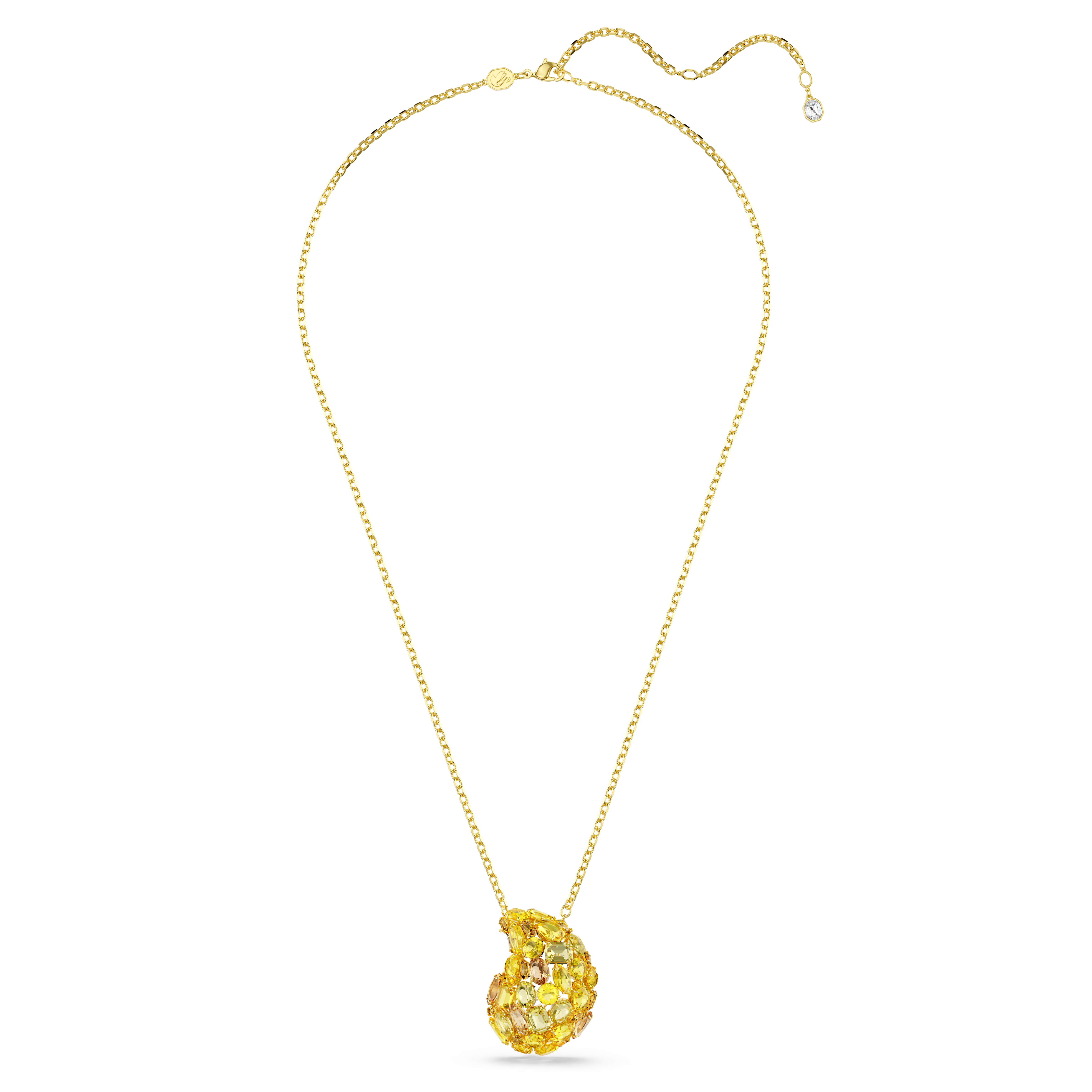 Swarovski Gema pendant and brooch, Yellow, Gold-tone plated 5732839