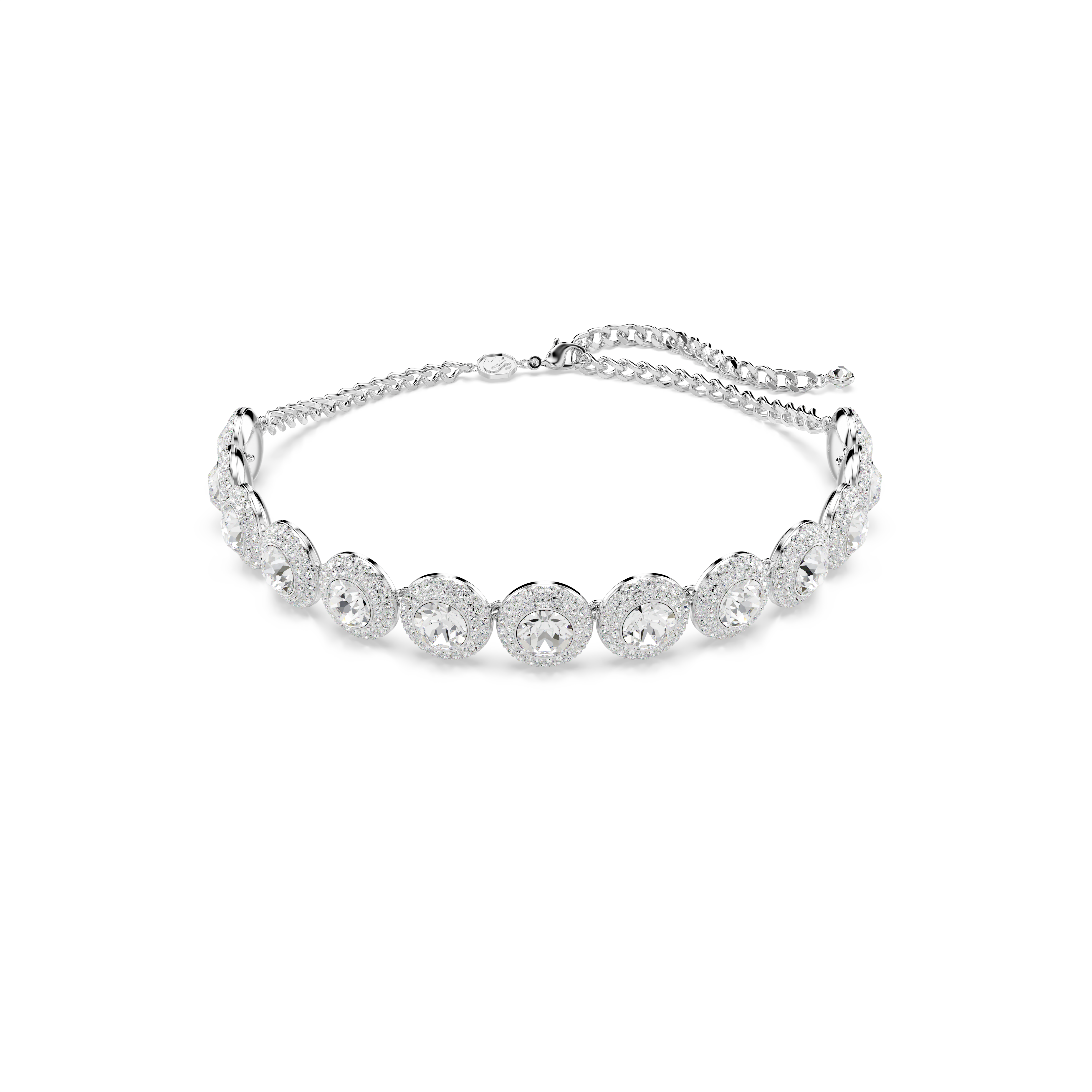 Swarovski Una Angelic choker, White, Rhodium plated 5733194