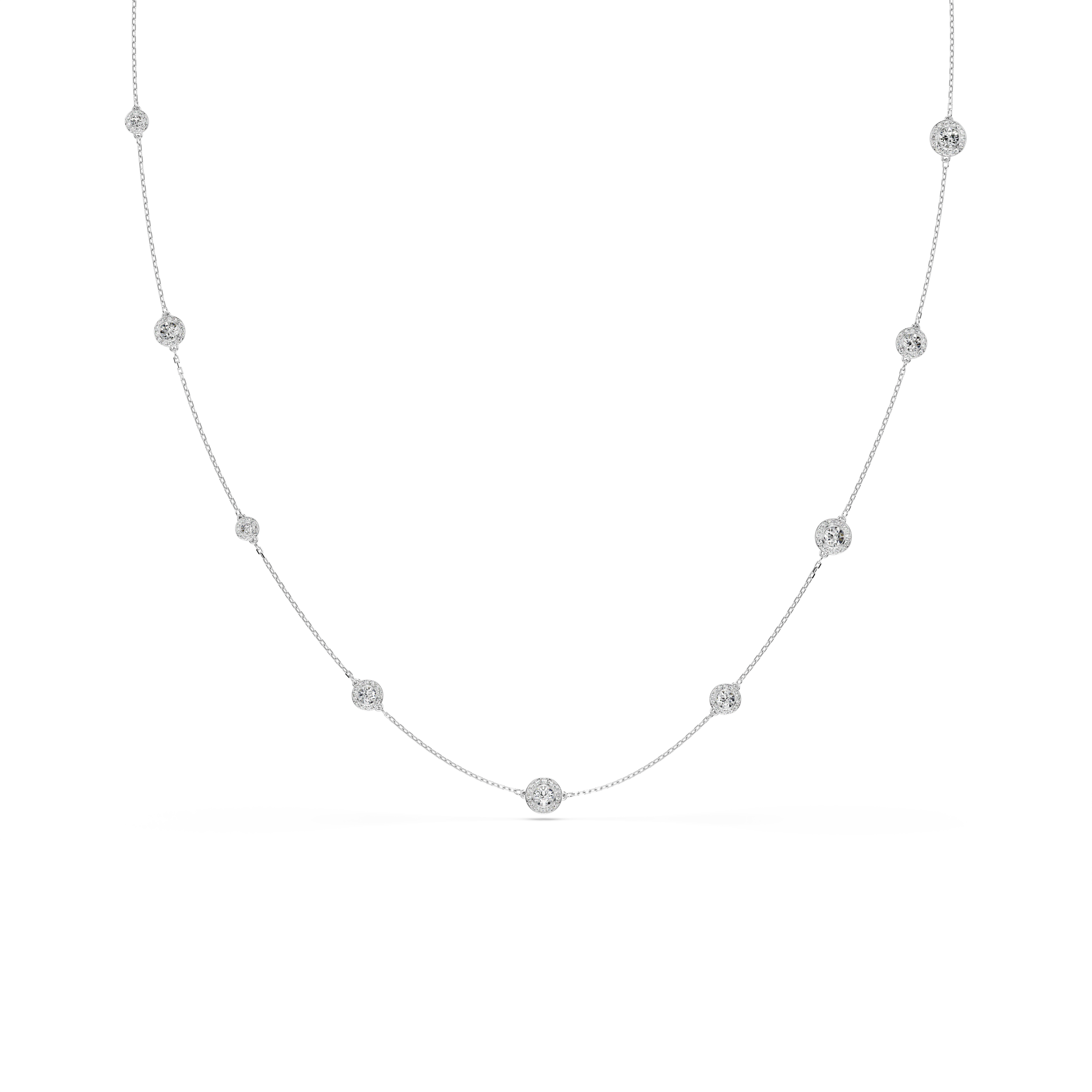 Swarovski Una Angelic strandage, Round cut, White, Rhodium plated 5733197