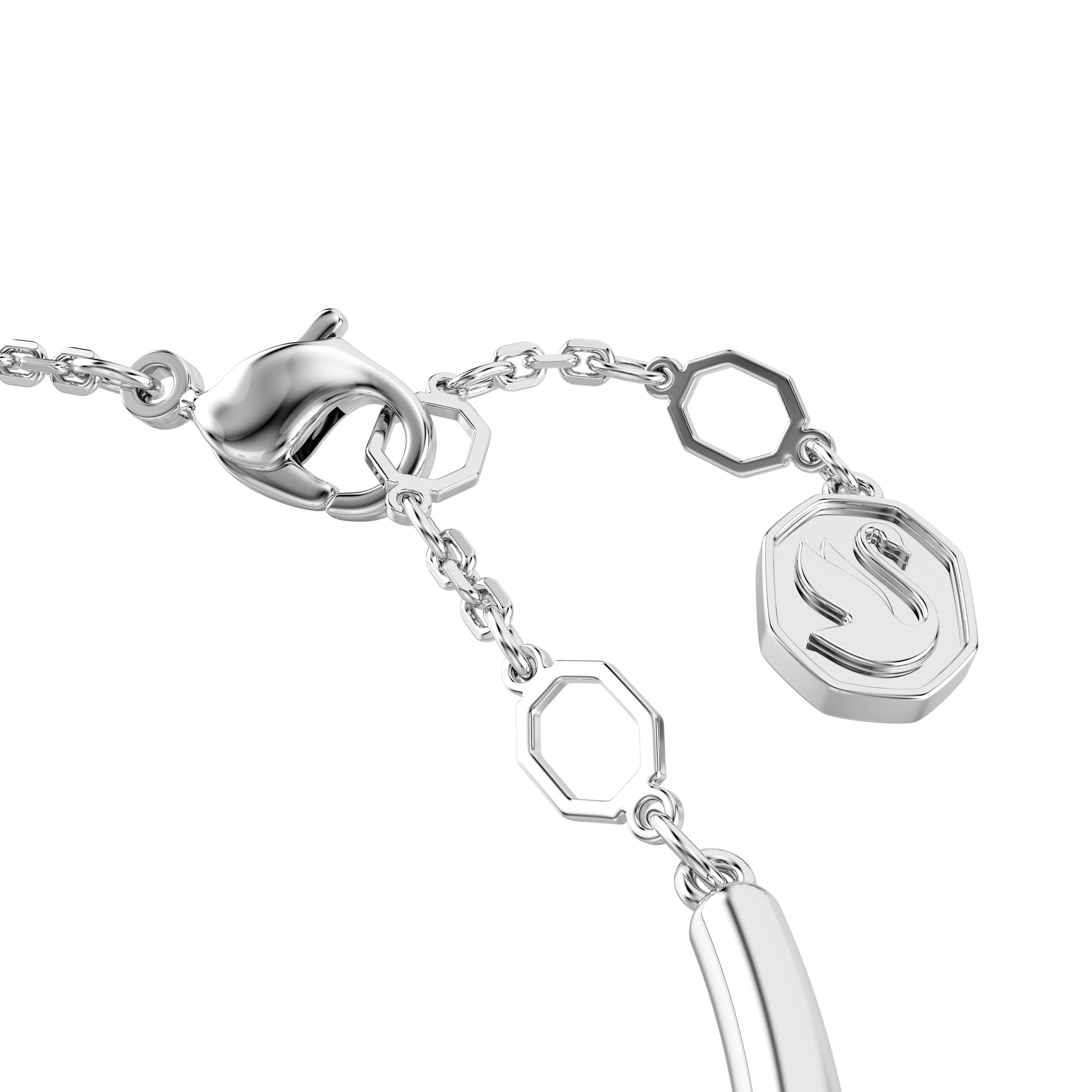 Swarovski Dextera bangle, Round cut, White, Rhodium plated 5733399