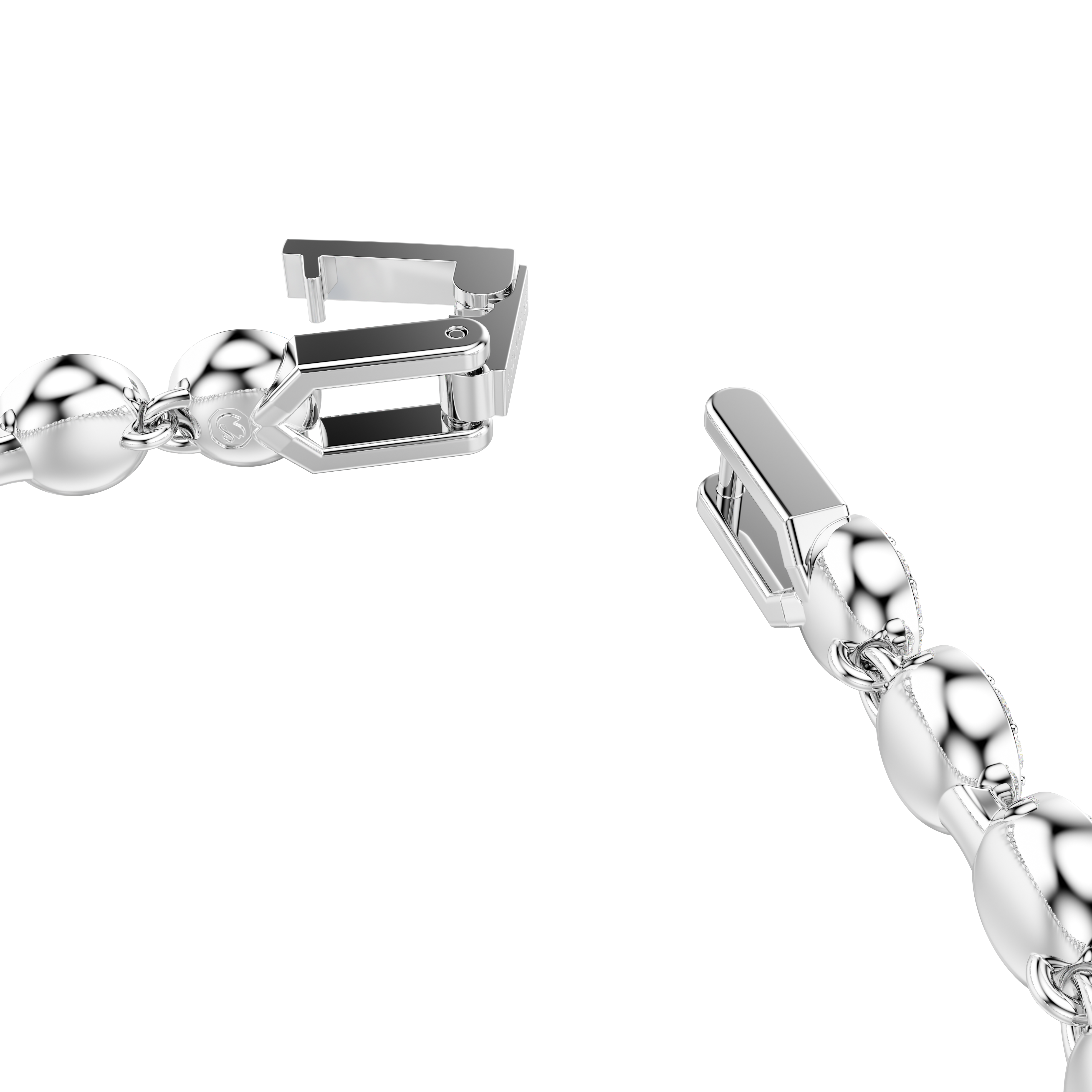 Swarovski Una Angelic bracelet, Round cut, Blue, Rhodium plated 5733401