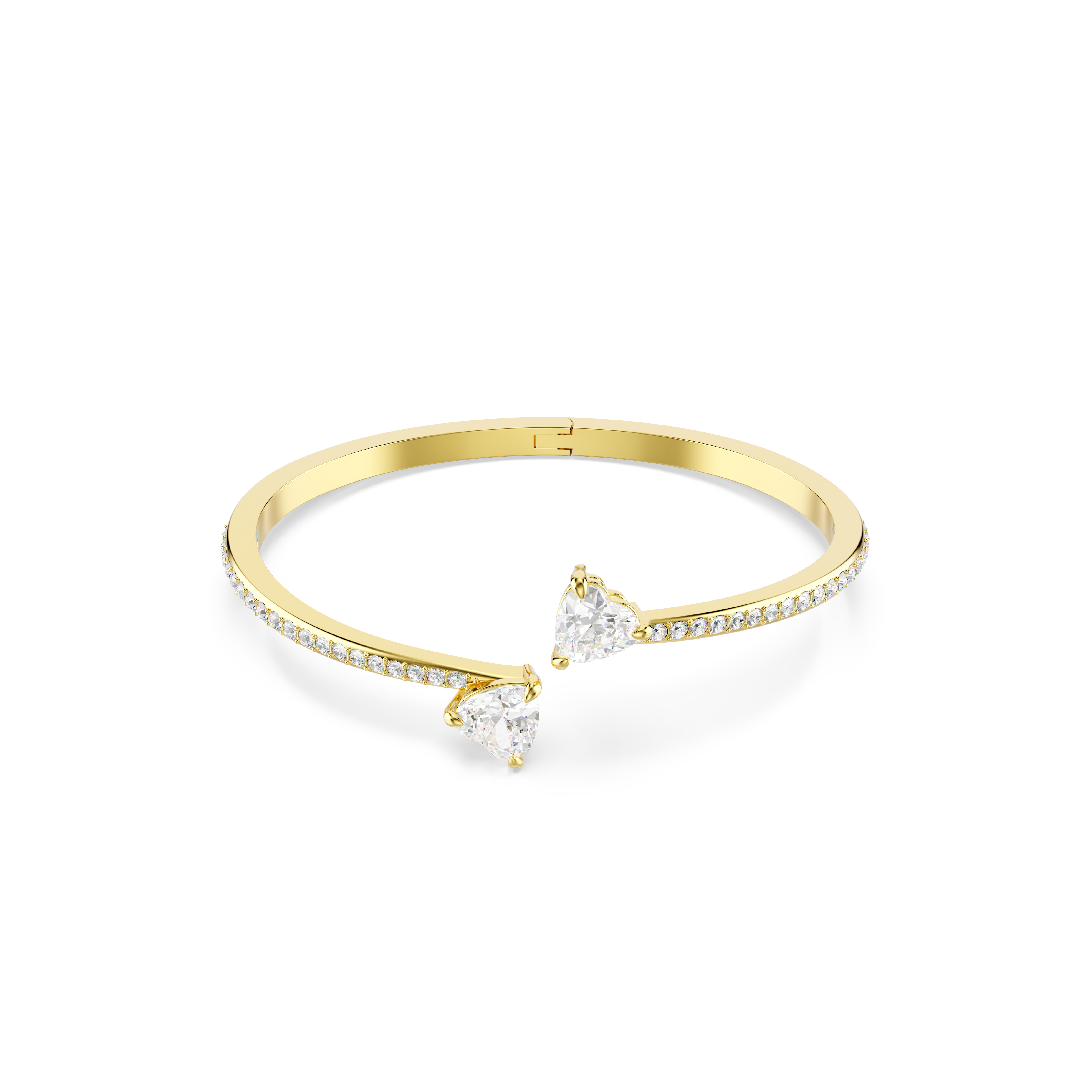 Swarovski Mesmera bangle, Heart, White, Gold-tone plated 5733512