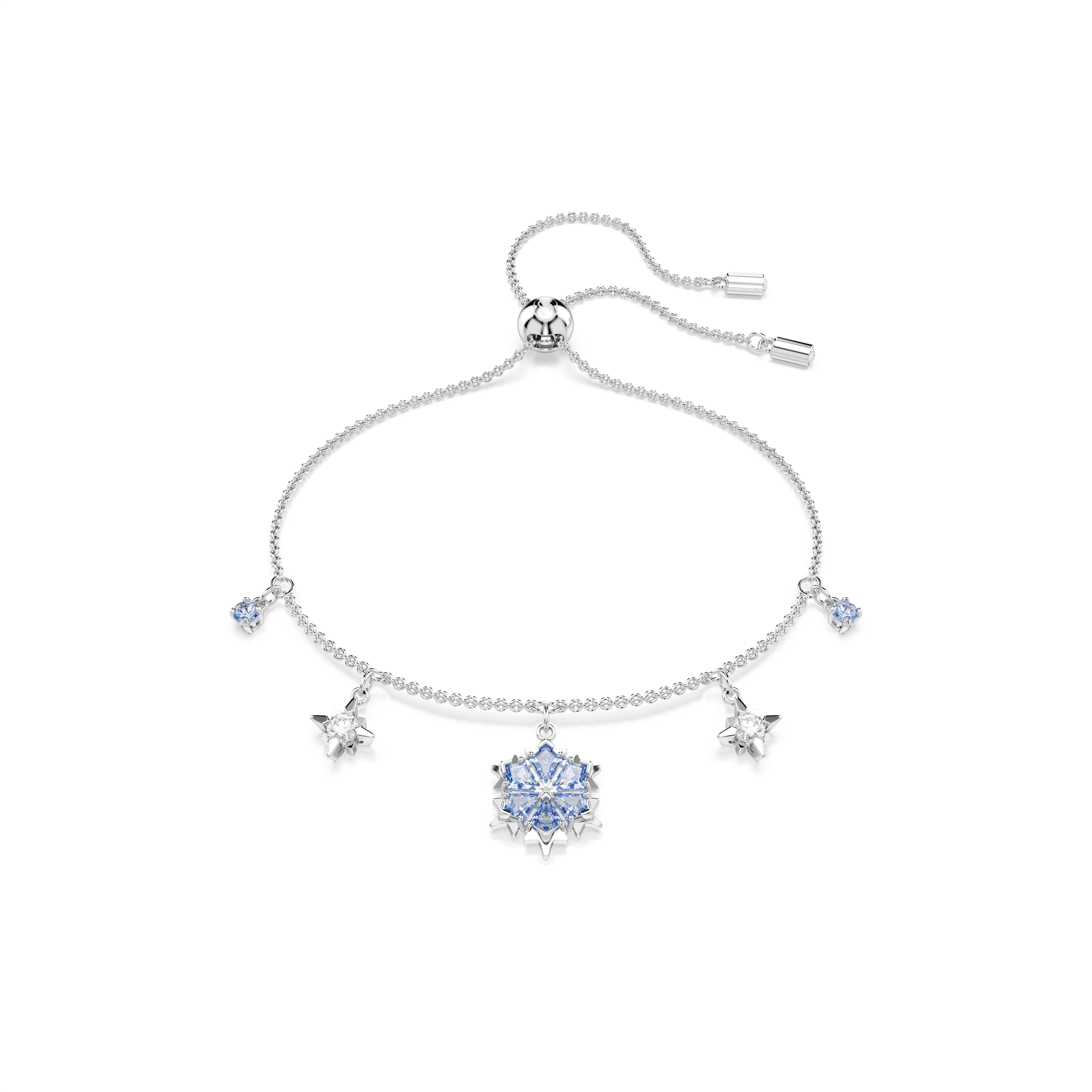 Swarovski Magic bracelet, Snowflake, Blue, Rhodium plated 5734244