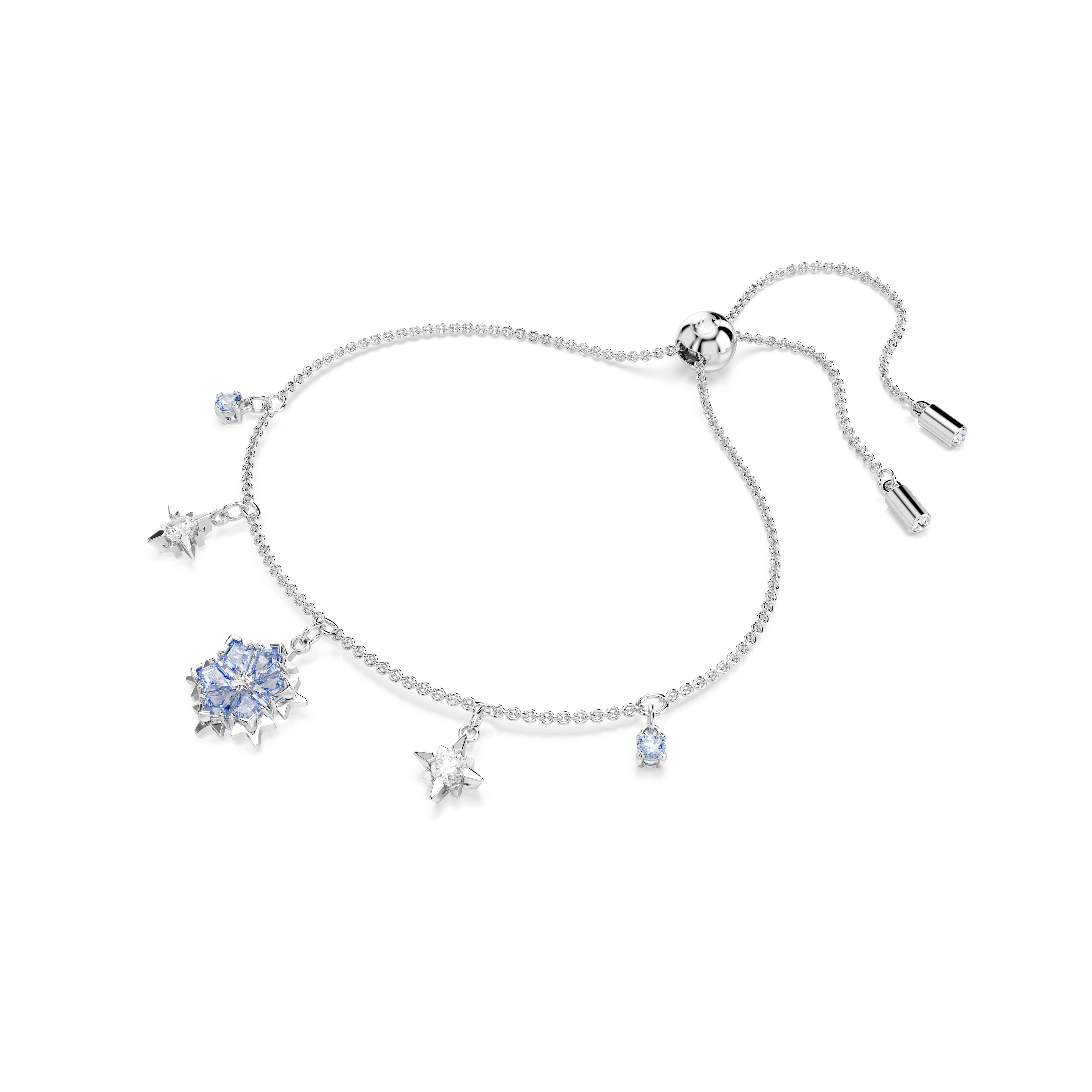 Swarovski Magic bracelet, Snowflake, Blue, Rhodium plated 5734244