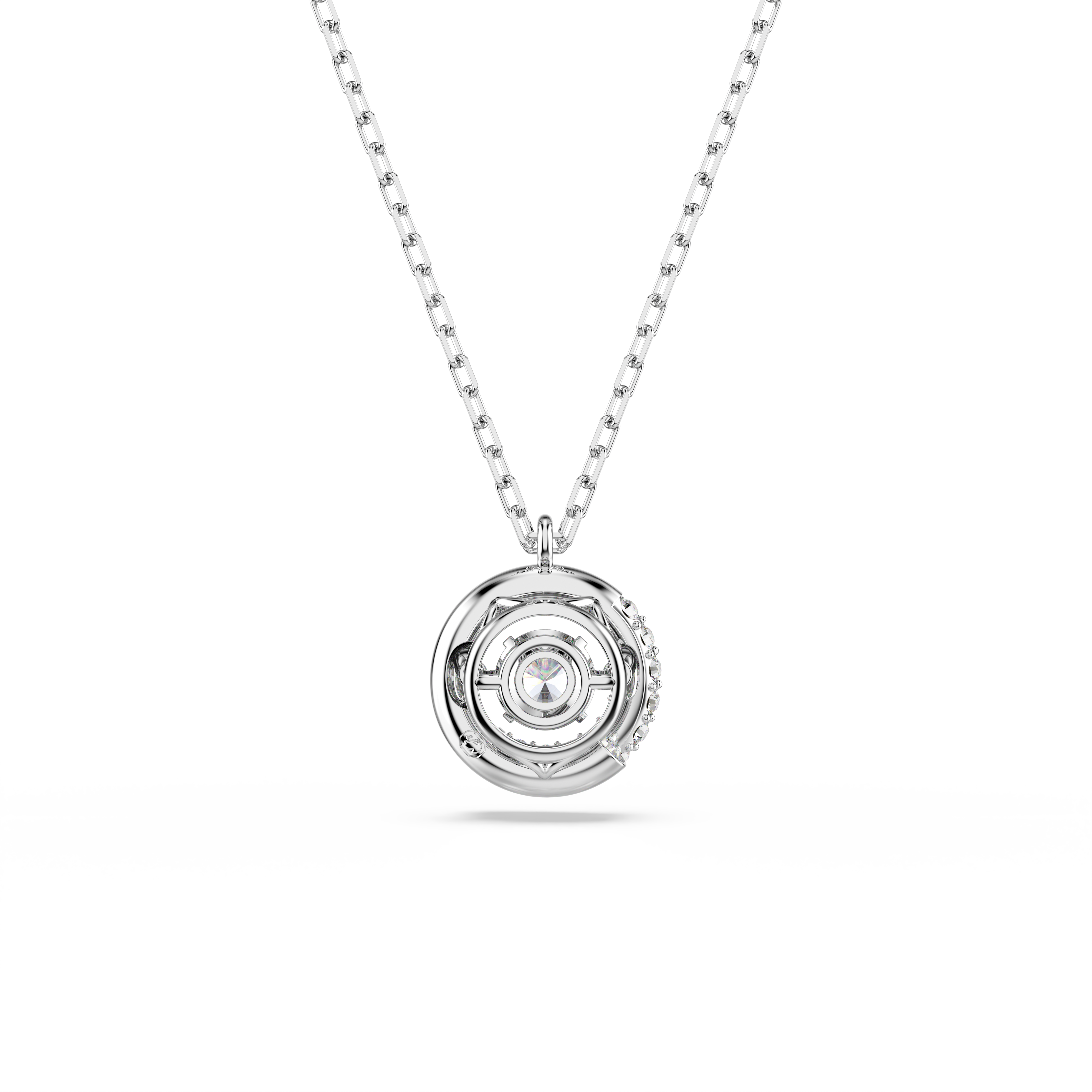 Swarovski Dextera pendant, Round cut, White, Rhodium plated 5734469