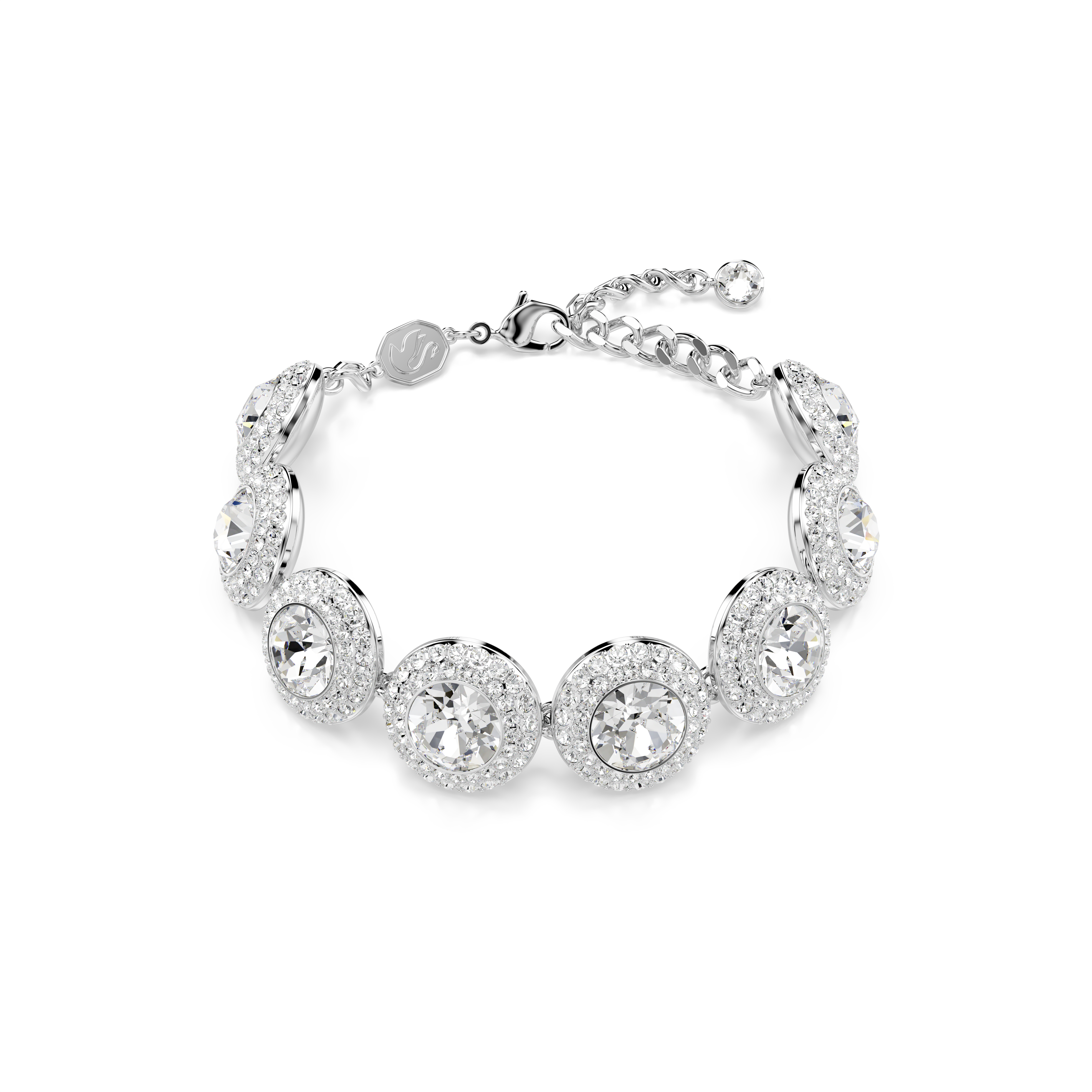 Swarovski Una Angelic bracelet, White, Rhodium plated 5735343