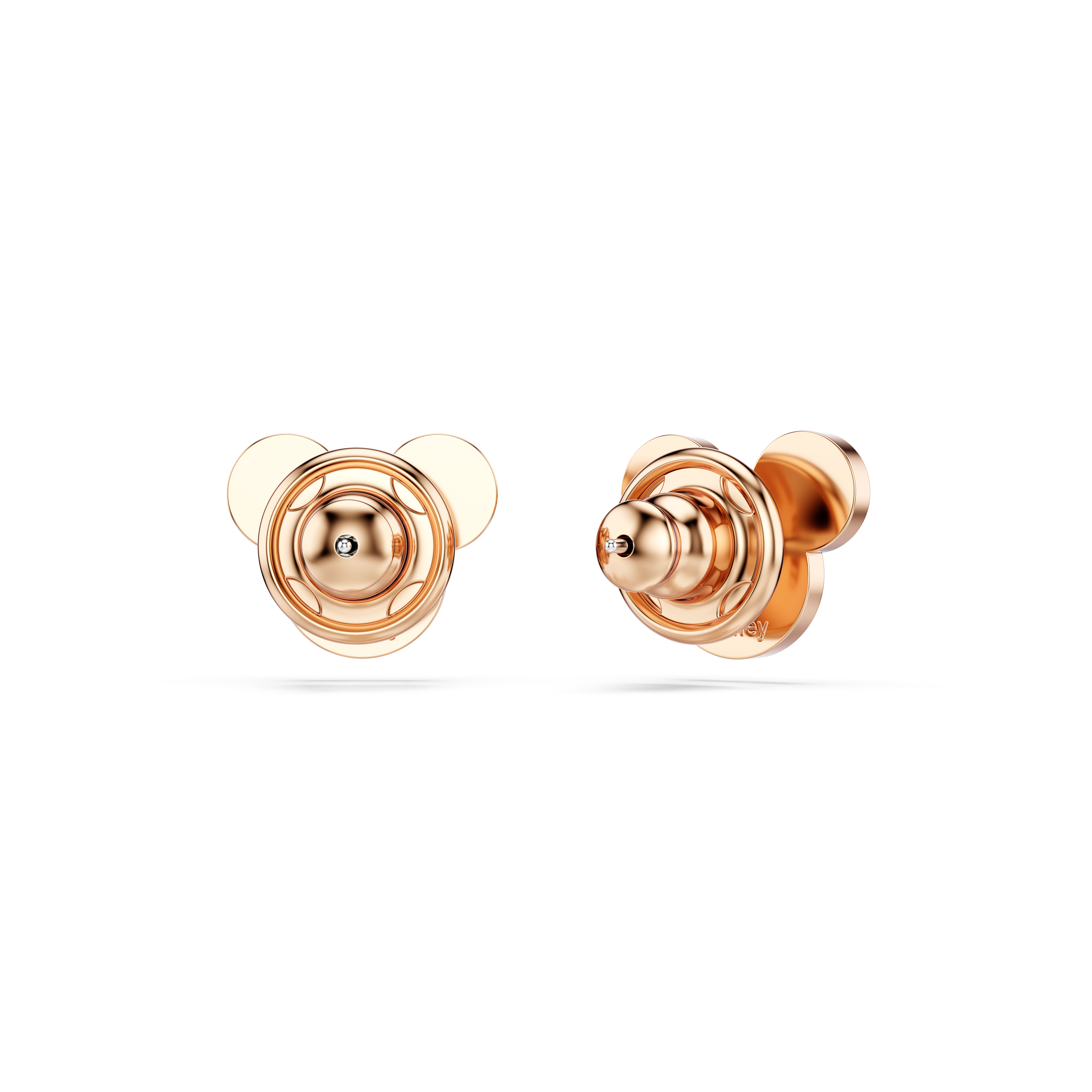 Swarovski Mickey & Minnie stud earrings, Black, Rose gold-tone plated 5737560