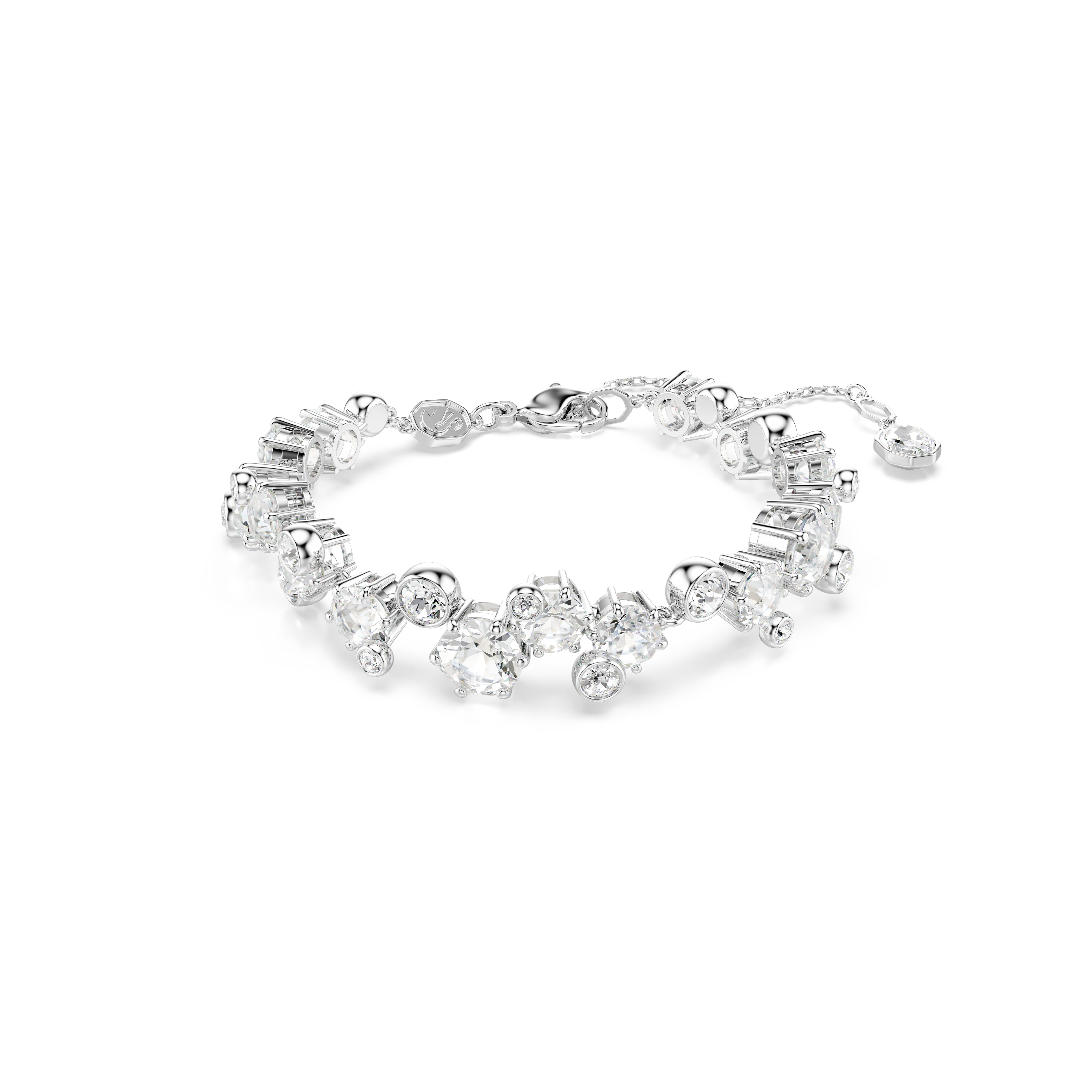 Swarovski Constella set, Mixed cuts, White, Rhodium plated 5738285