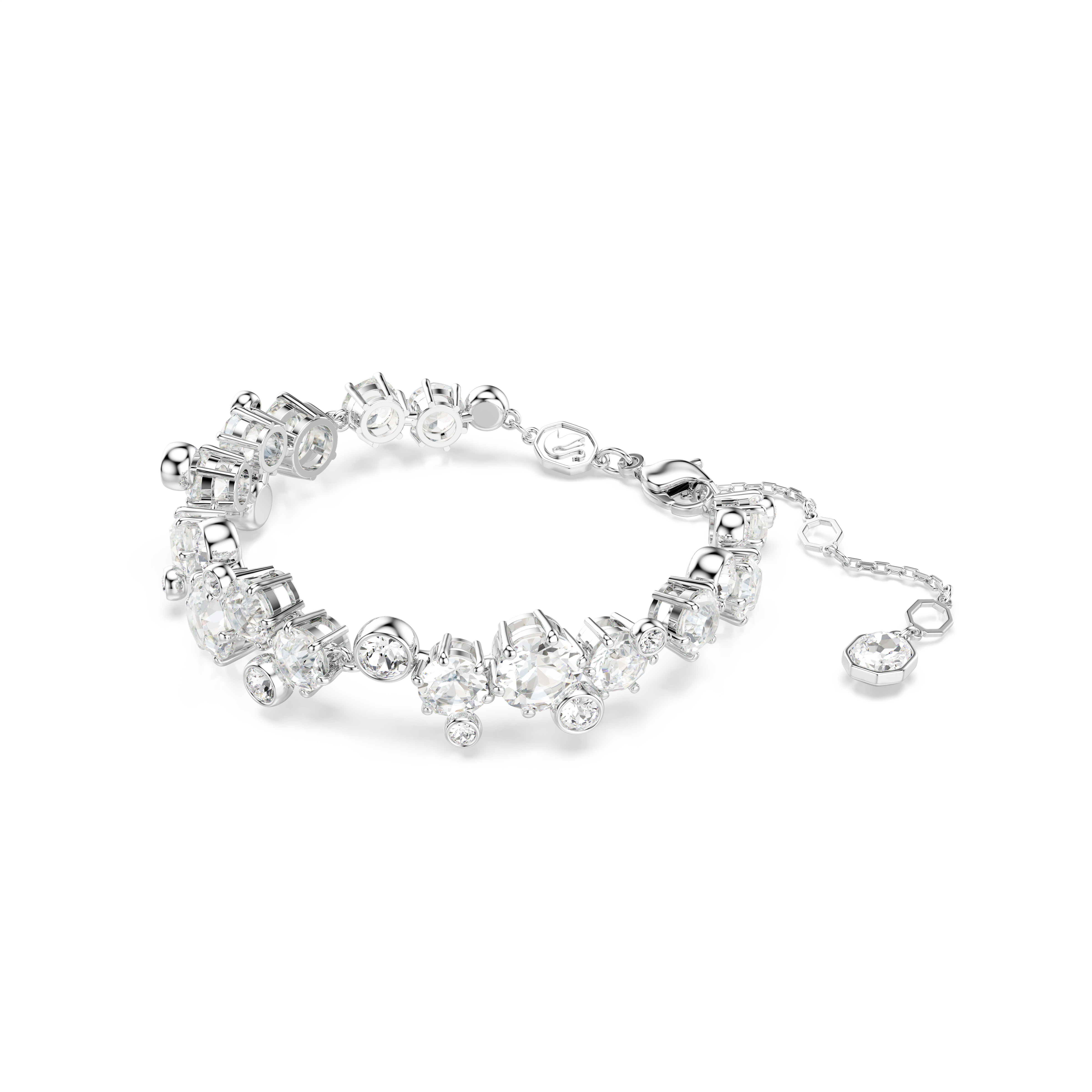 Swarovski Constella set, Mixed cuts, White, Rhodium plated 5738285