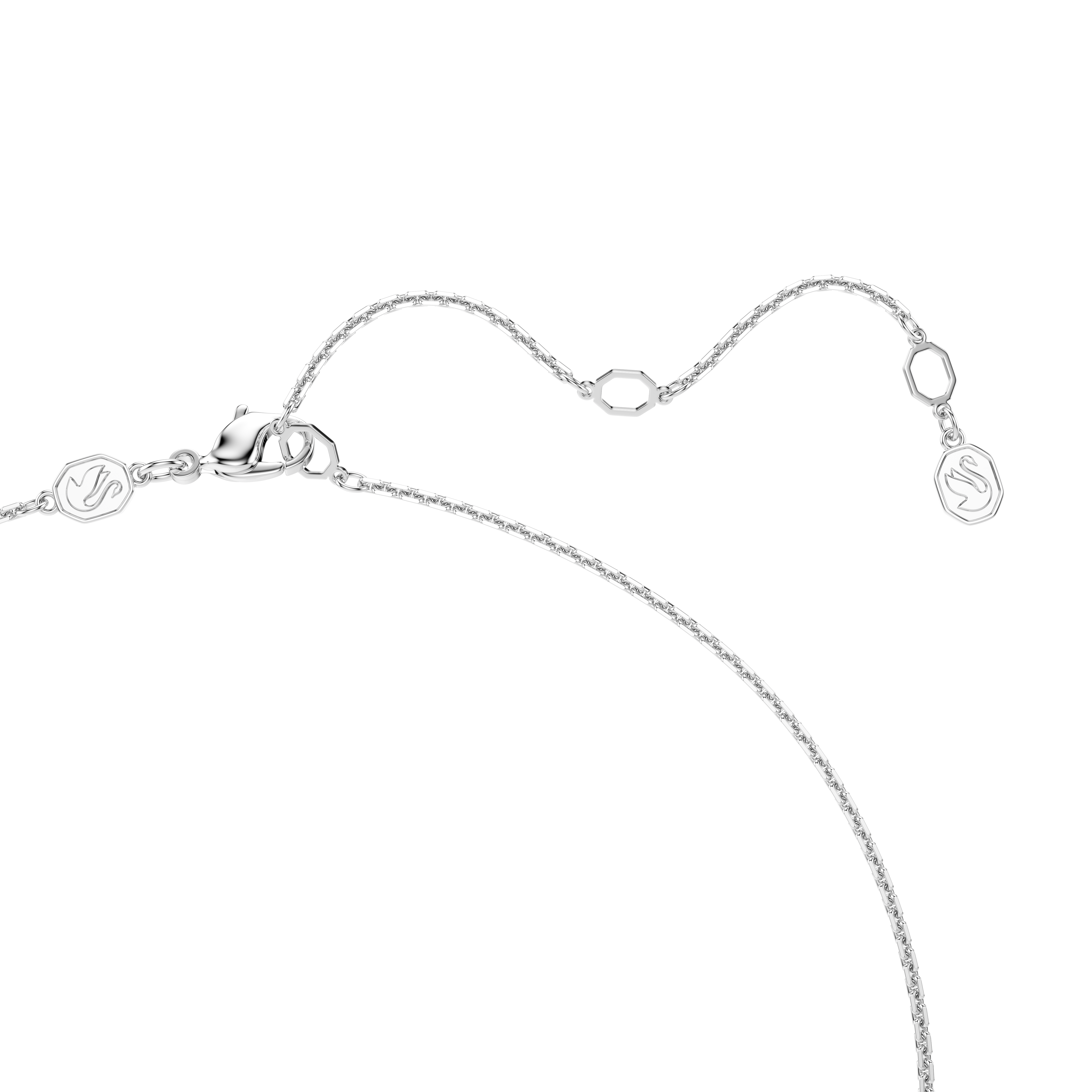 Swarovski Idyllia pendant and brooch, Star, White, Rhodium plated 5740116