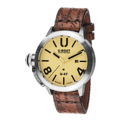 U-boat U-47 Yellow Dial Beige '8106