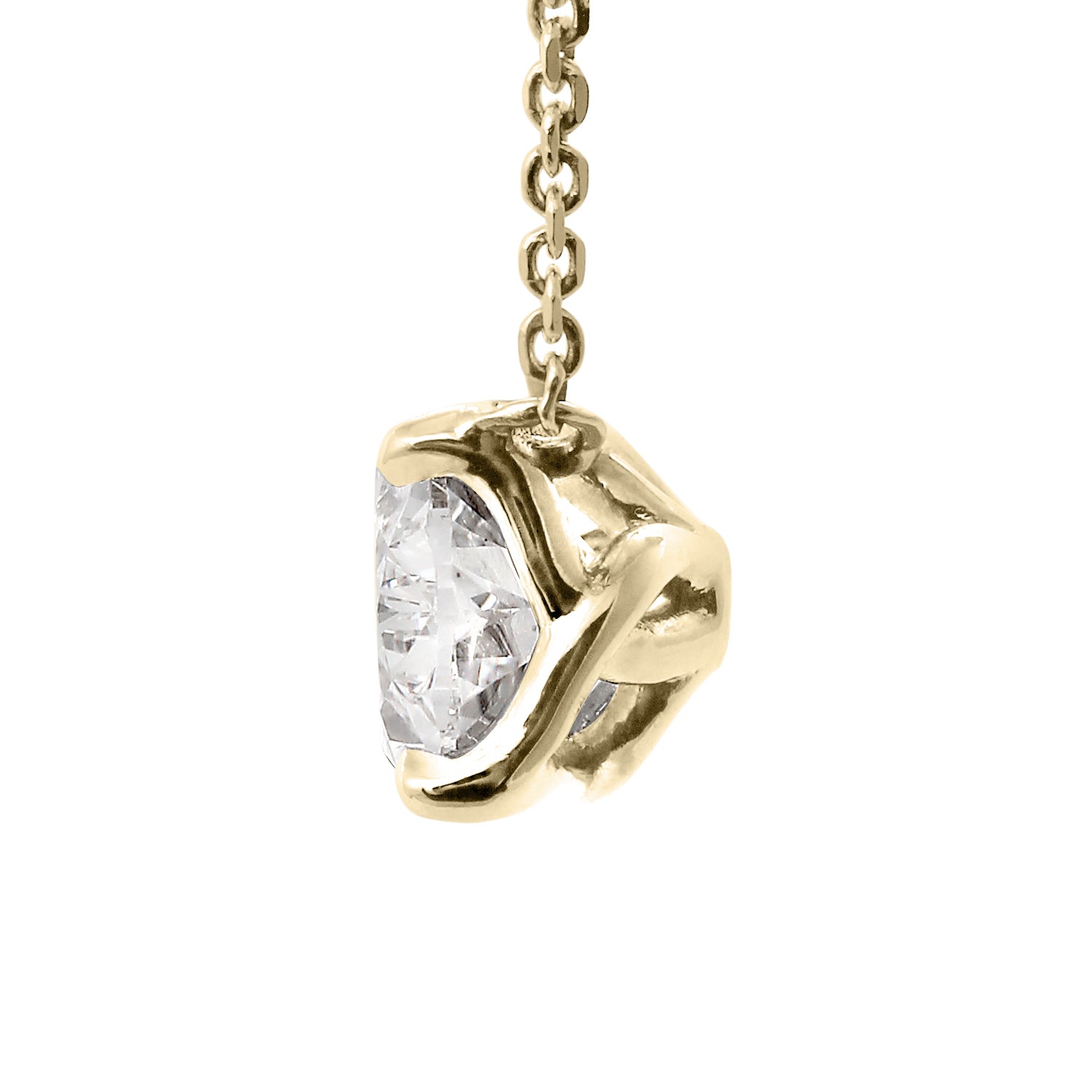 Clarity Diamond 18k Oval Pendant