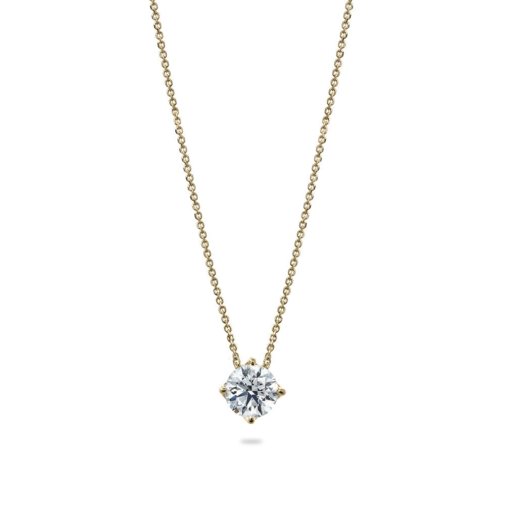 Clarity Diamond 18k Round Pendant