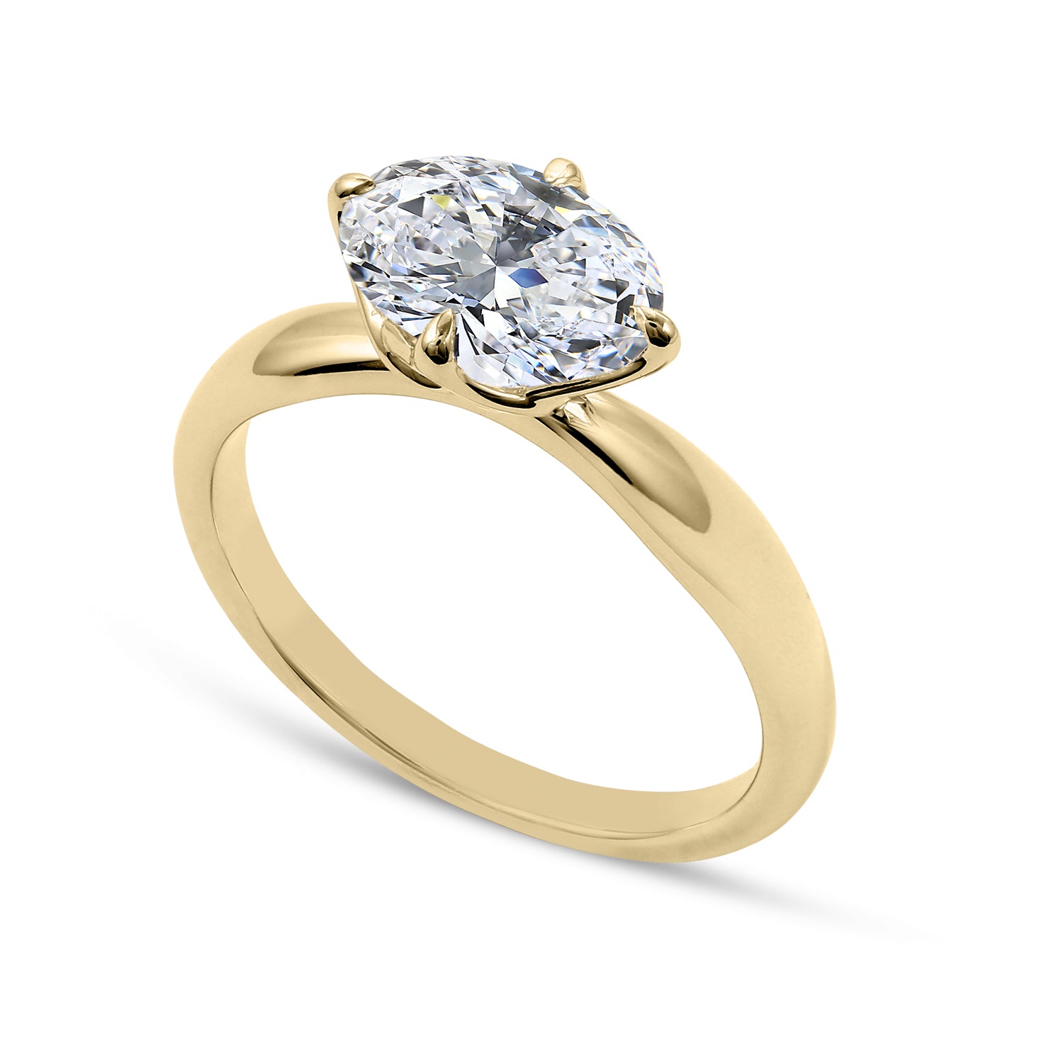 Clarity Diamond™ Signature Lab Grown Oval Diamond Solitaire Engagement Ring