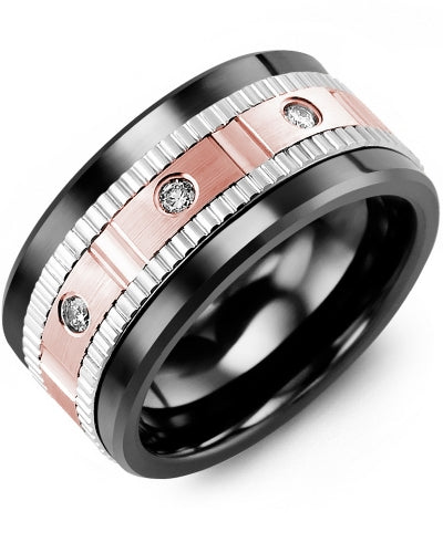 MADANI MEN'S ETERNITY ACCENTS WIDE DIAMOND WEDDING RING MKW110CM-5R MKW110CM-5R