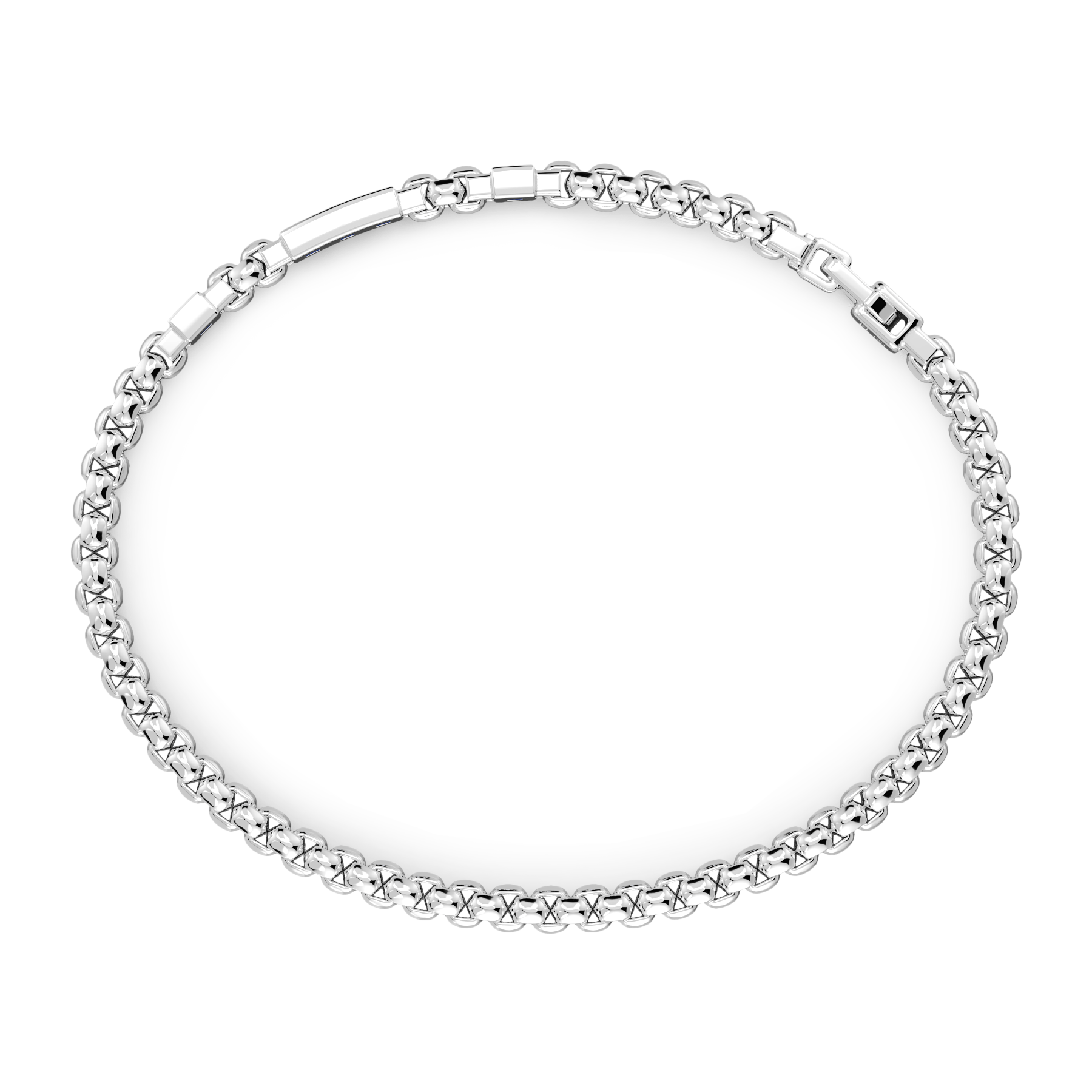 Silver Bracelet with Blue Stones