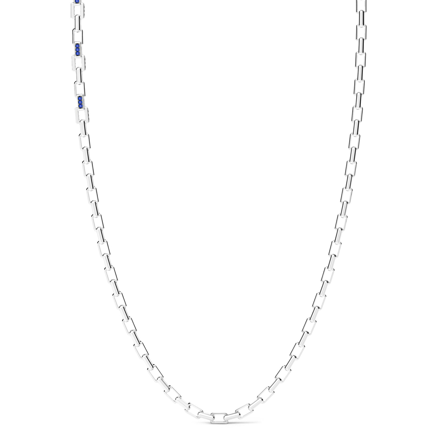 Sterling Silver Necklace with Natural Stones