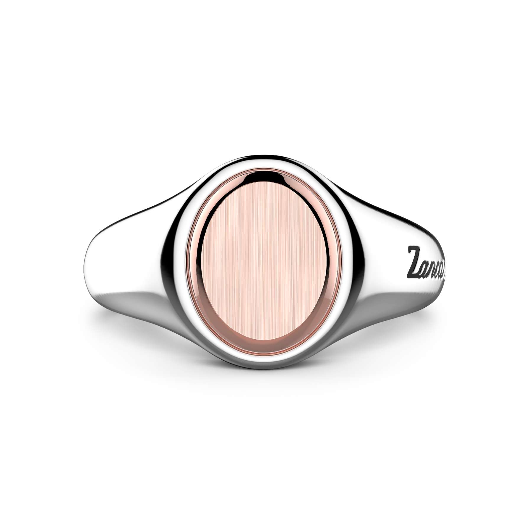 Silver Ring with Rose Gold
