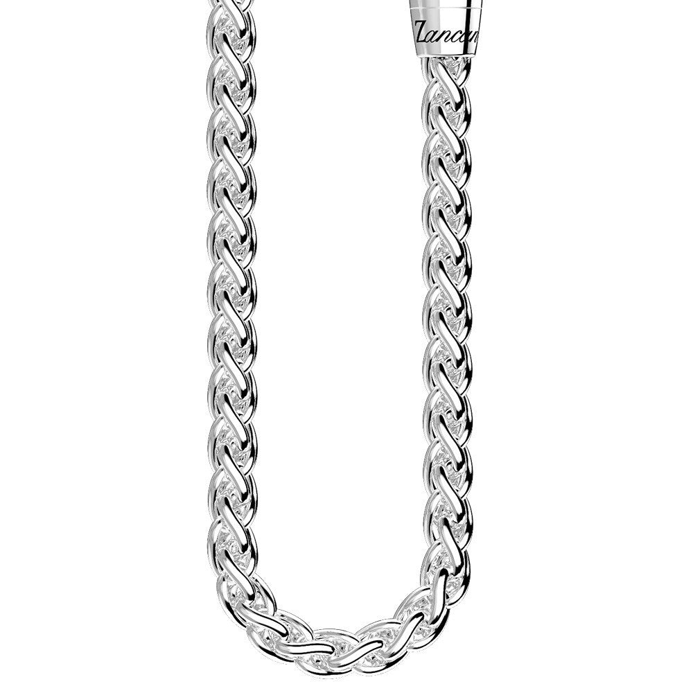 Silver Interwoven Link Necklace