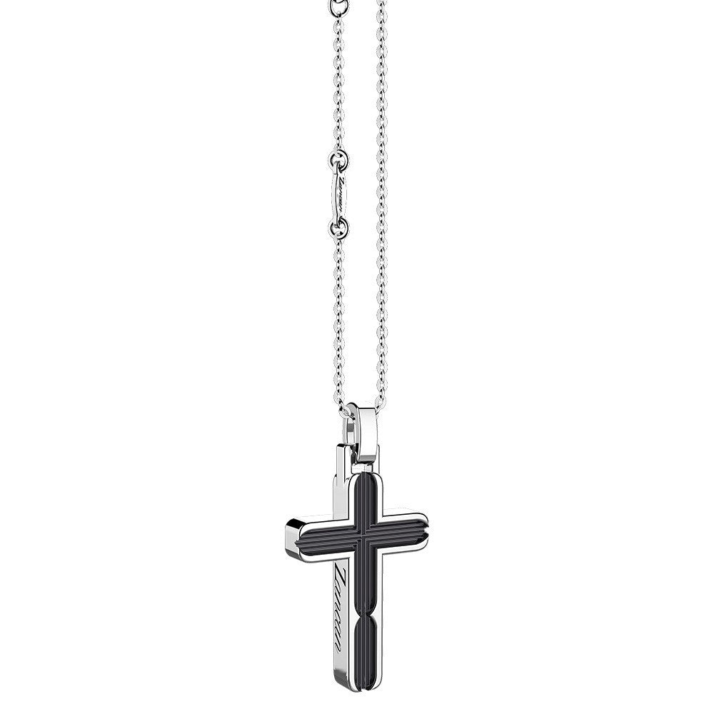 Silver Necklace with Cross Pendant