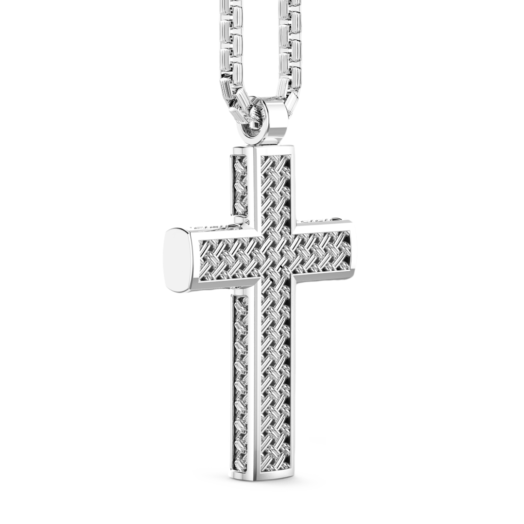 Silver Necklace with Cross Pendant
