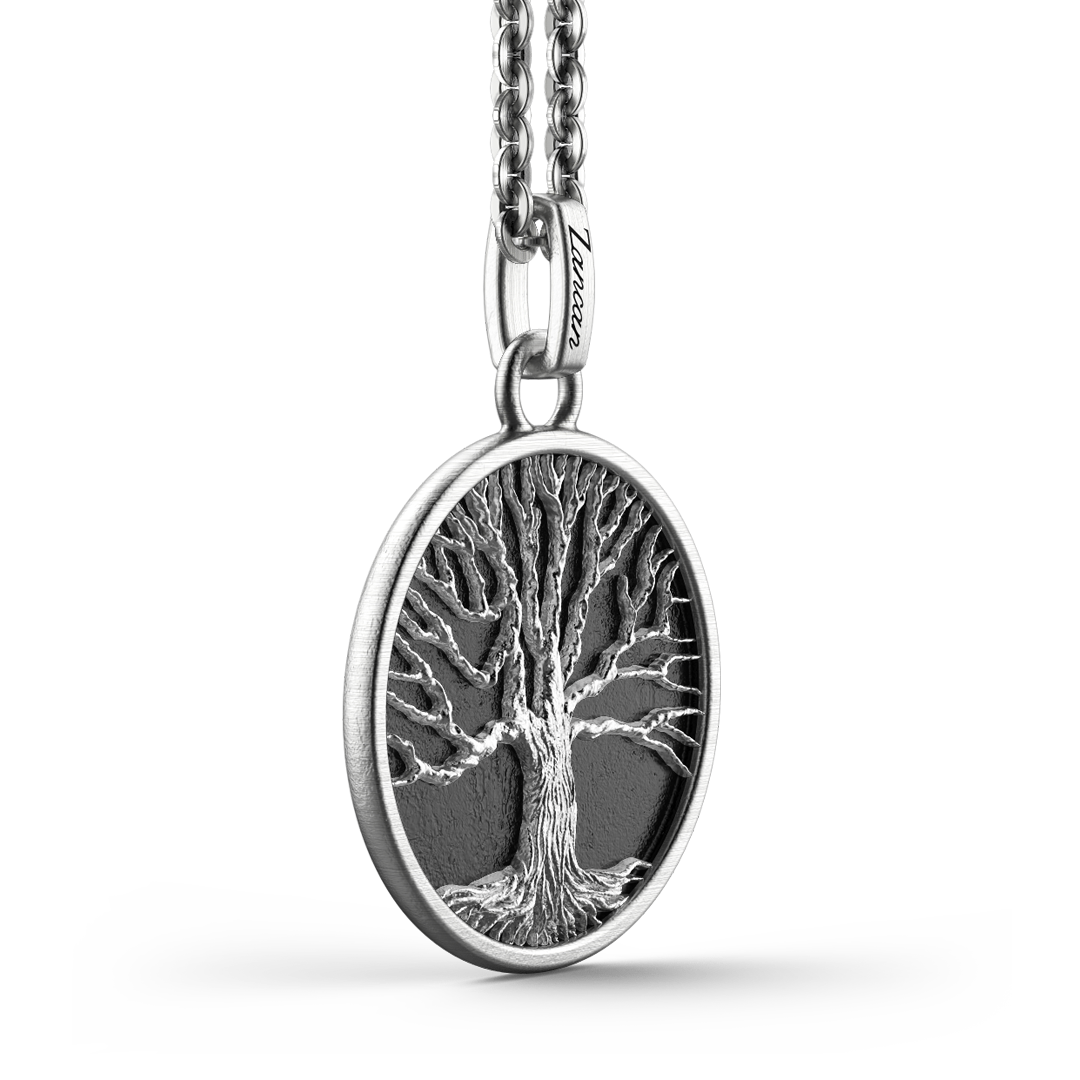 Silver Necklace with Tree of Life Pendant