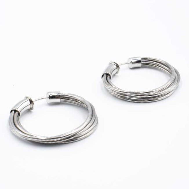 DNA Spring Rhodium Earrings Earrings WDNAO 211