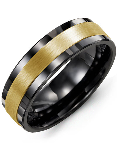 MADANI MEN'S PLAIN SATIN FINISH WEDDING BAND MBM710CY MBM710CY