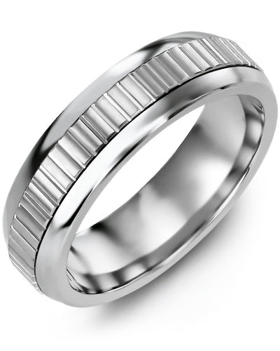 MADANI MEN'S & WOMEN'S ETERNITY ACCENTS WEDDING BAND MFR610AW MFR610AW