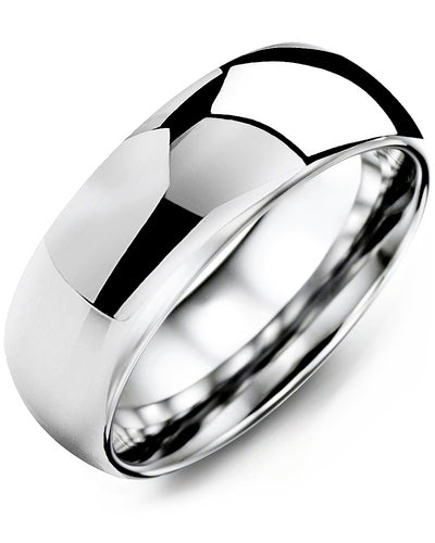 MADANI MEN'S CLASSIC WIDE POLISHED TUNGSTEN WEDDING RING MGH800TT MGH800TT