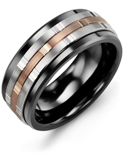 MADANI MEN'S MULTI-FACETED WEDDING BAND MJL910CM MJL910CM