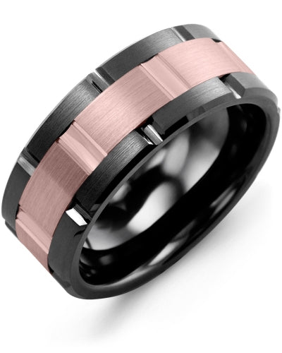 MADANI MEN'S SATIN FINISH GROOVED WEDDING BAND MQA910UP MQA910UP