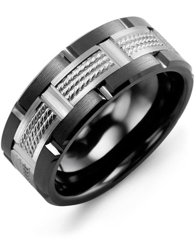 MADANI MEN'S THREE ROPE GROOVED WEDDING RING MQD910UW MQD910UW