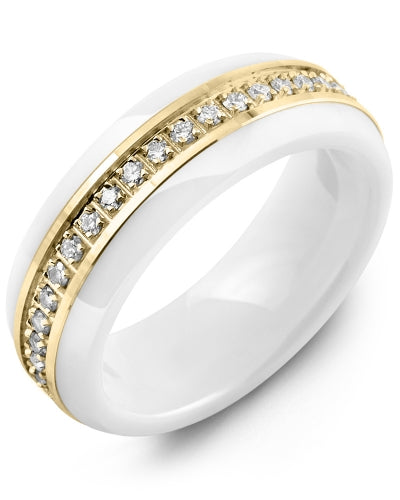 MADANI WOMEN'S DOME ETERNITY DIAMOND WEDDING RING MZA610IY-15R MZA610IY-15R