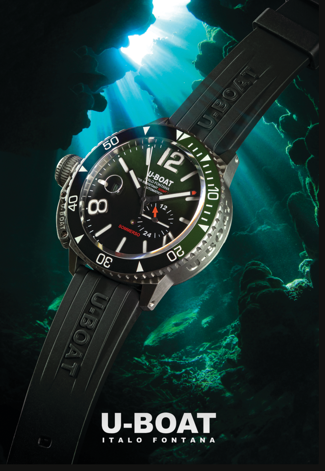 U-Boat Sommerso Ghiera Ceramica (46mm) Green Gradient Dial 9520