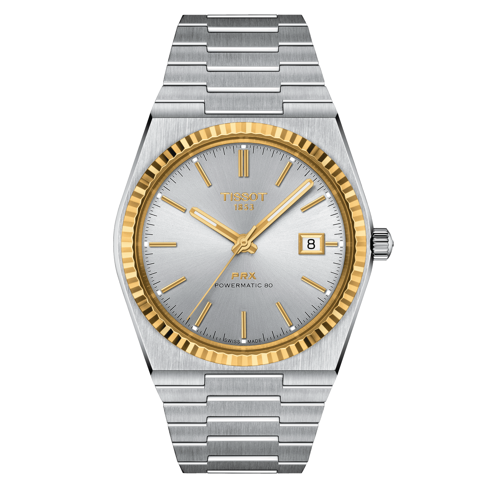 Tissot PRX Powermatic 80 Steel and 18K Gold Bezel T9314074103101