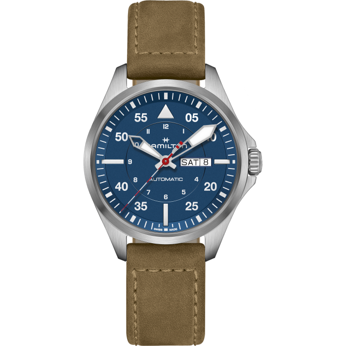 Khaki Aviation Pilot Day Date Auto - Air-Glaciers Edition - H64655941