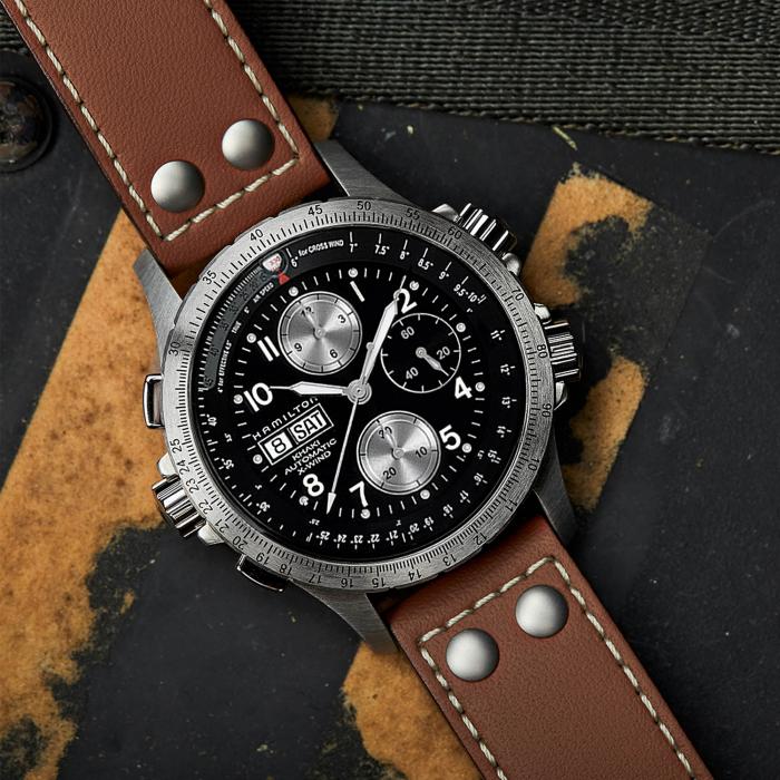 HAMILTON  KHAKI AVIATION X-WIND AUTO CHRONO 44MM H77616533