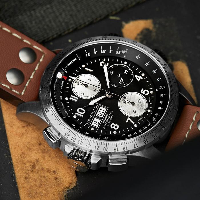 HAMILTON  KHAKI AVIATION X-WIND AUTO CHRONO 44MM H77616533