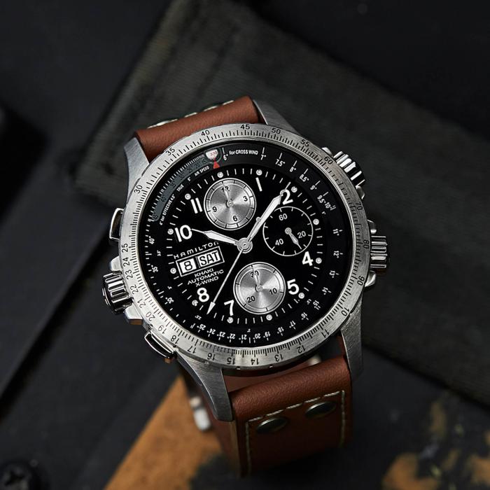 HAMILTON  KHAKI AVIATION X-WIND AUTO CHRONO 44MM H77616533
