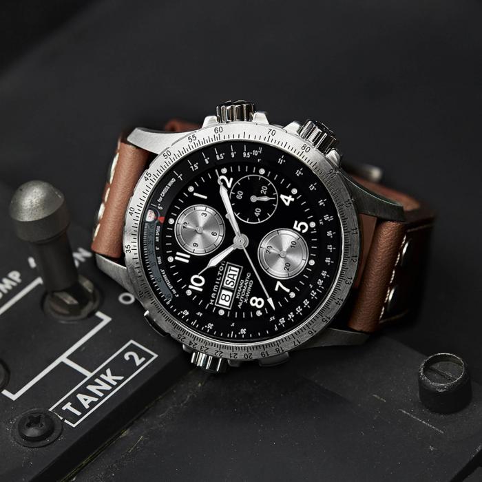 HAMILTON  KHAKI AVIATION X-WIND AUTO CHRONO 44MM H77616533