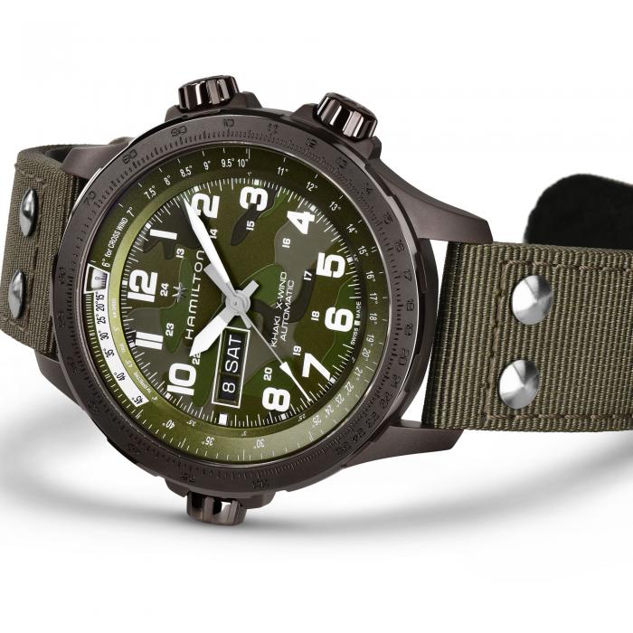 HAMILTON  KHAKI AVIATION X-WIND DAY DATE AUTO H77775960