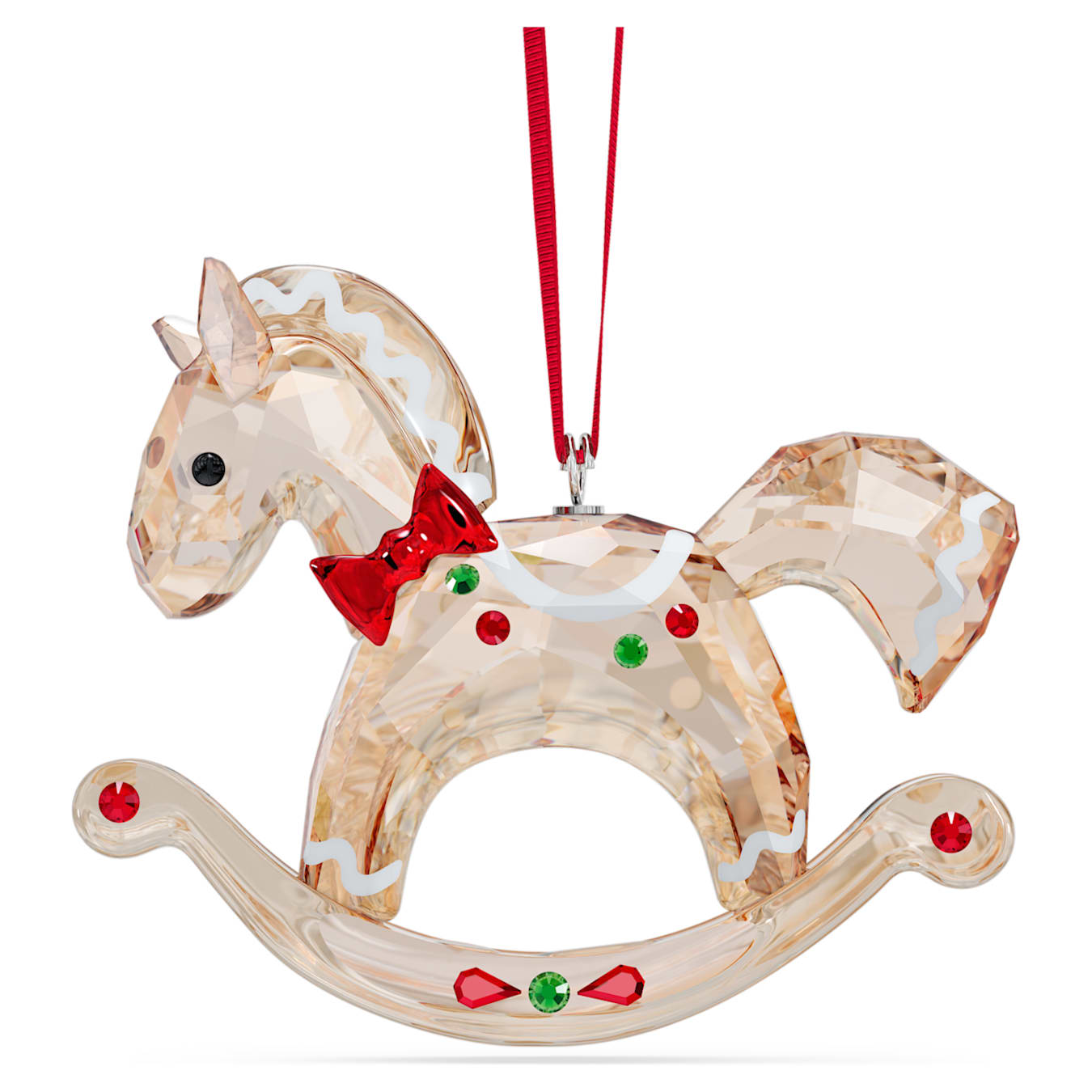 SWAROVSKI HOLIDAY CHEERS GINGERBREAD ROCKING HORSE ORNAMENT 5627608