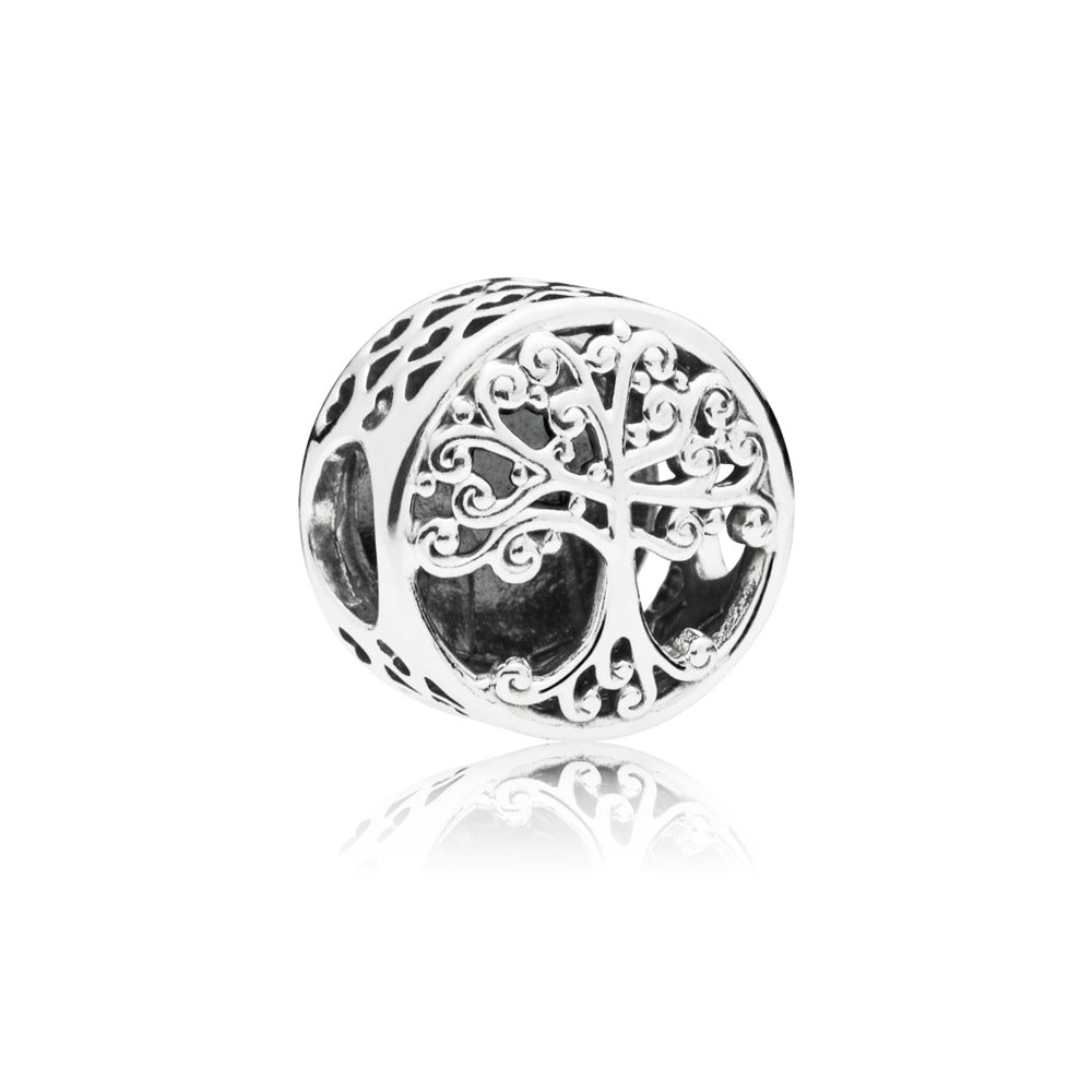 Pandora Family tree charm in sterling silver with engraving "Family is where love grows" 797590